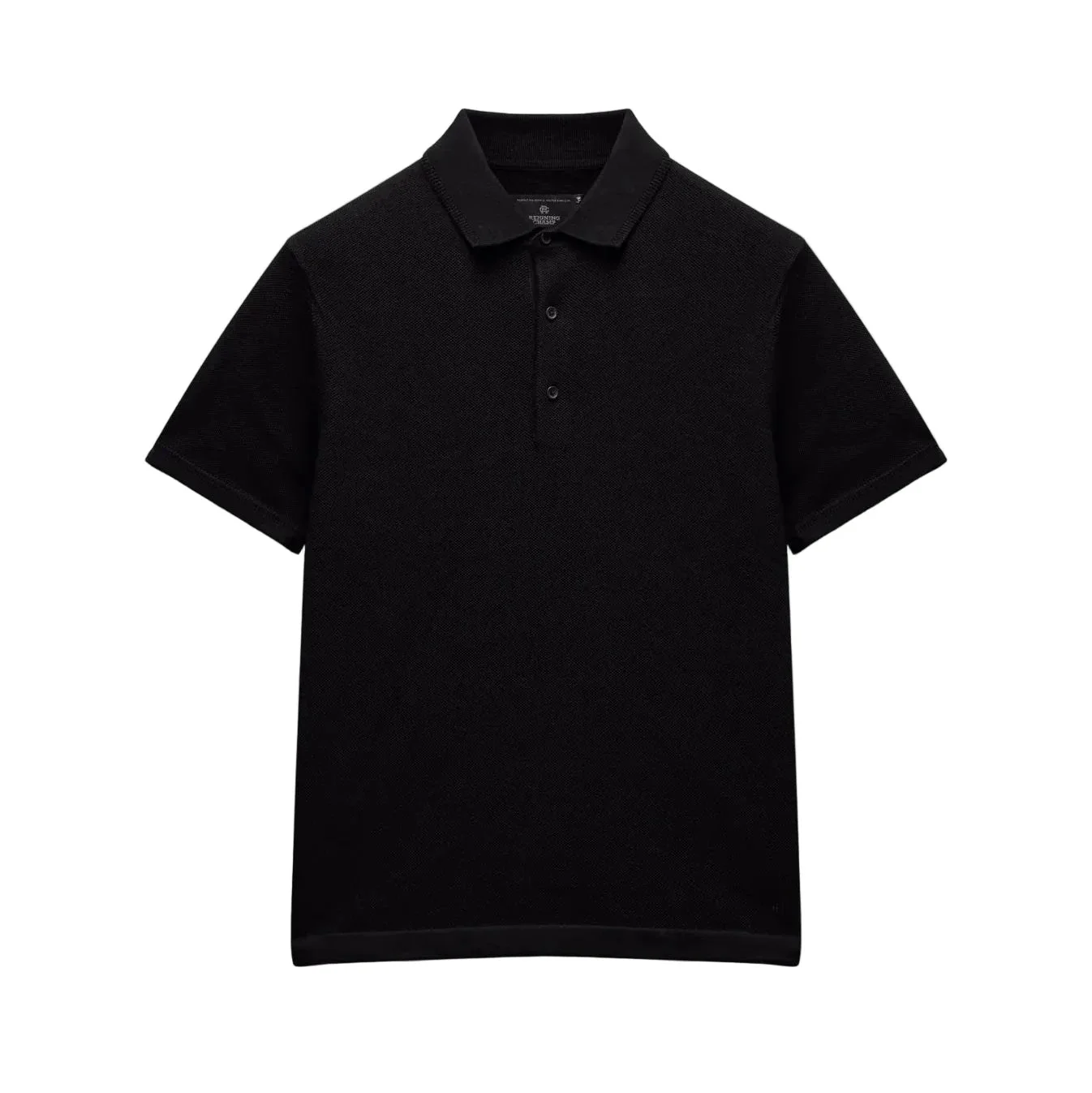 Supima Pique Ace Polo - Black - 1