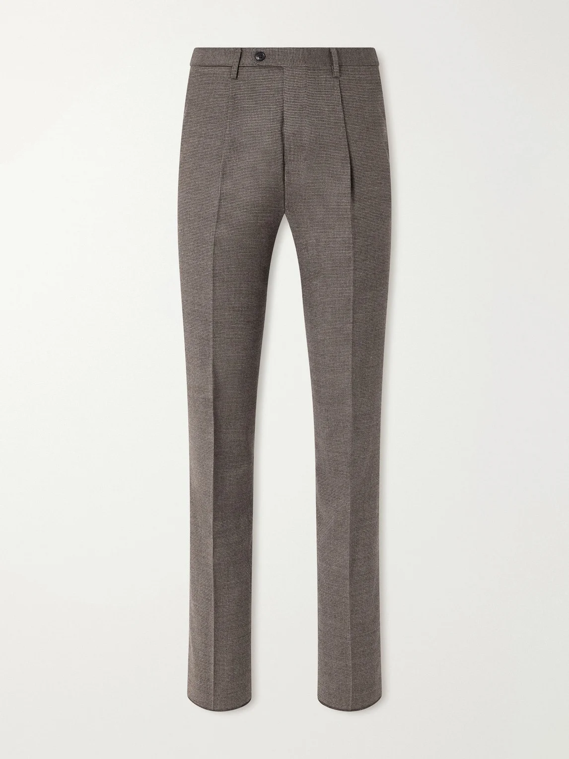 Incotex Straight-Leg Houndstooth Wool-Blend Trousers - 1