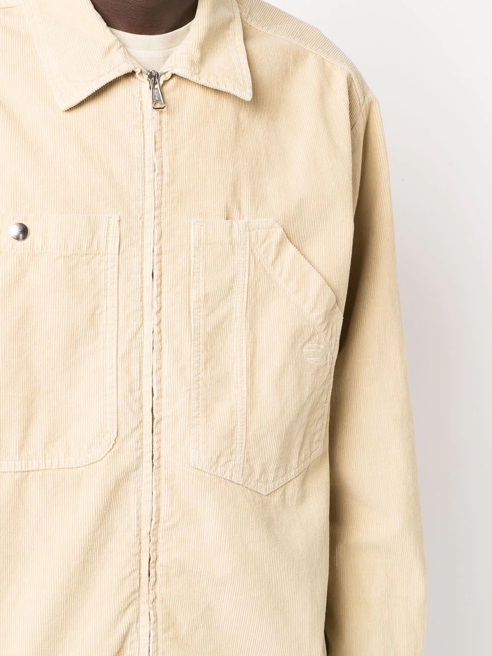 zipped-up corduroy shirt - 5