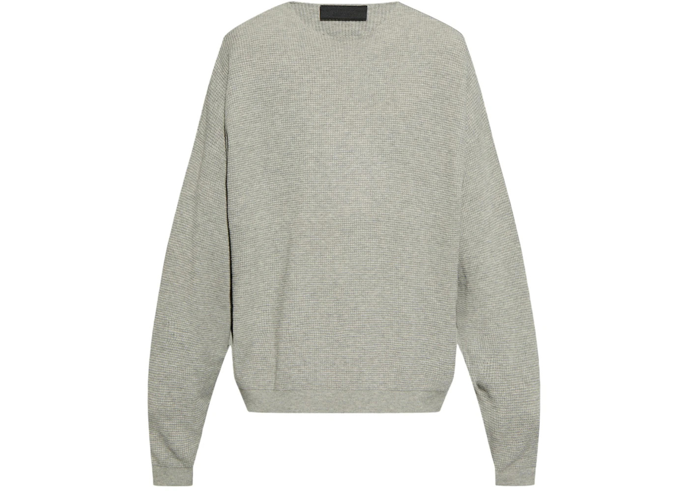 Fear of God Essentials Waffle Crewneck Sweater Dark Heather - 1
