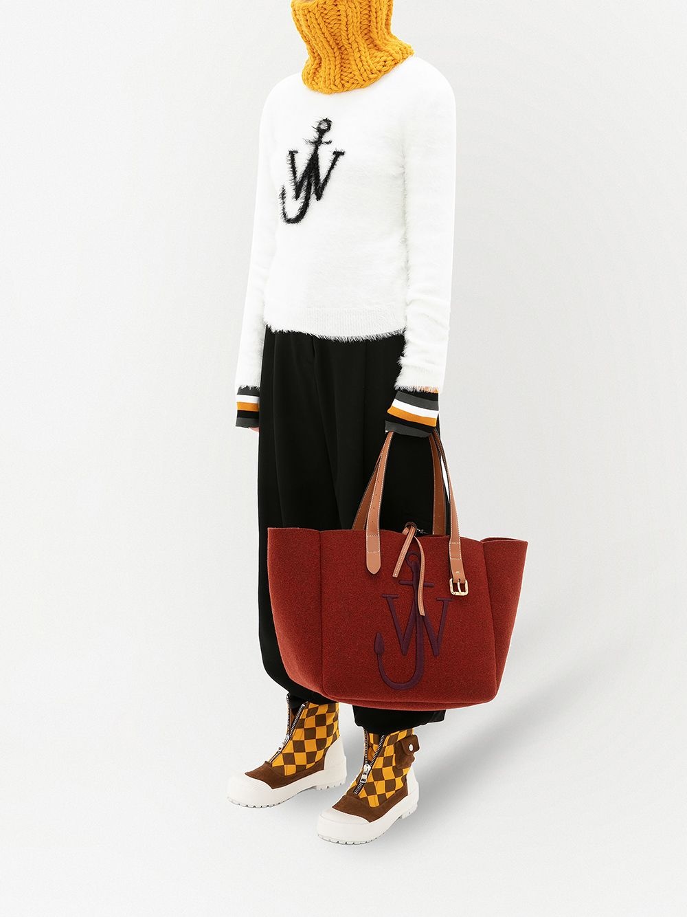 JW Anchor print textured jumper - 3
