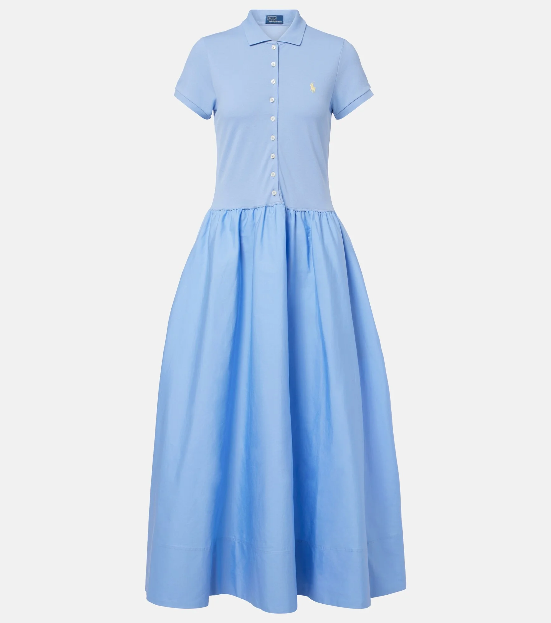 Cotton-blend shirt dress - 1