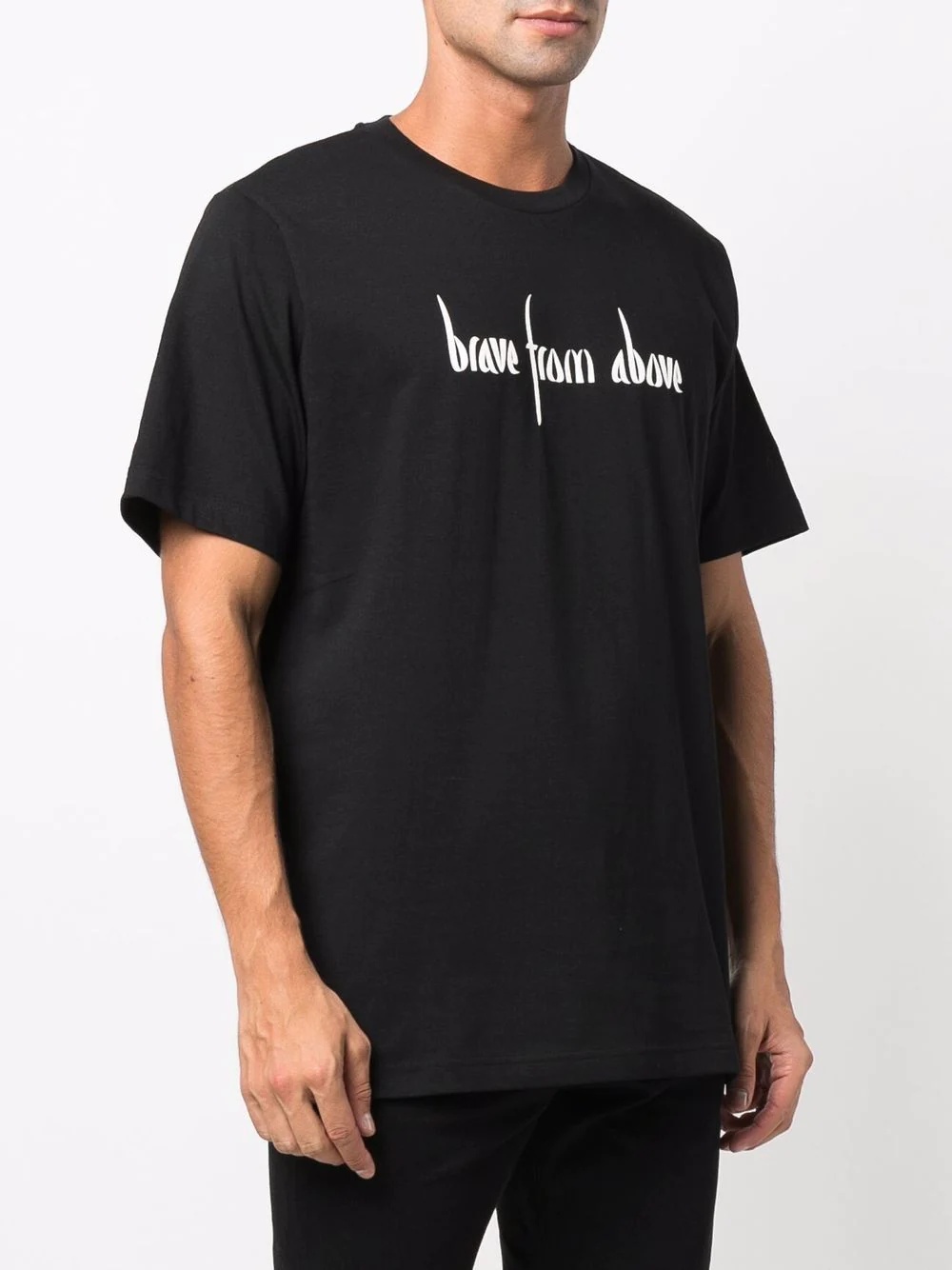 Brave From Above slogan-print T-shirt - 3