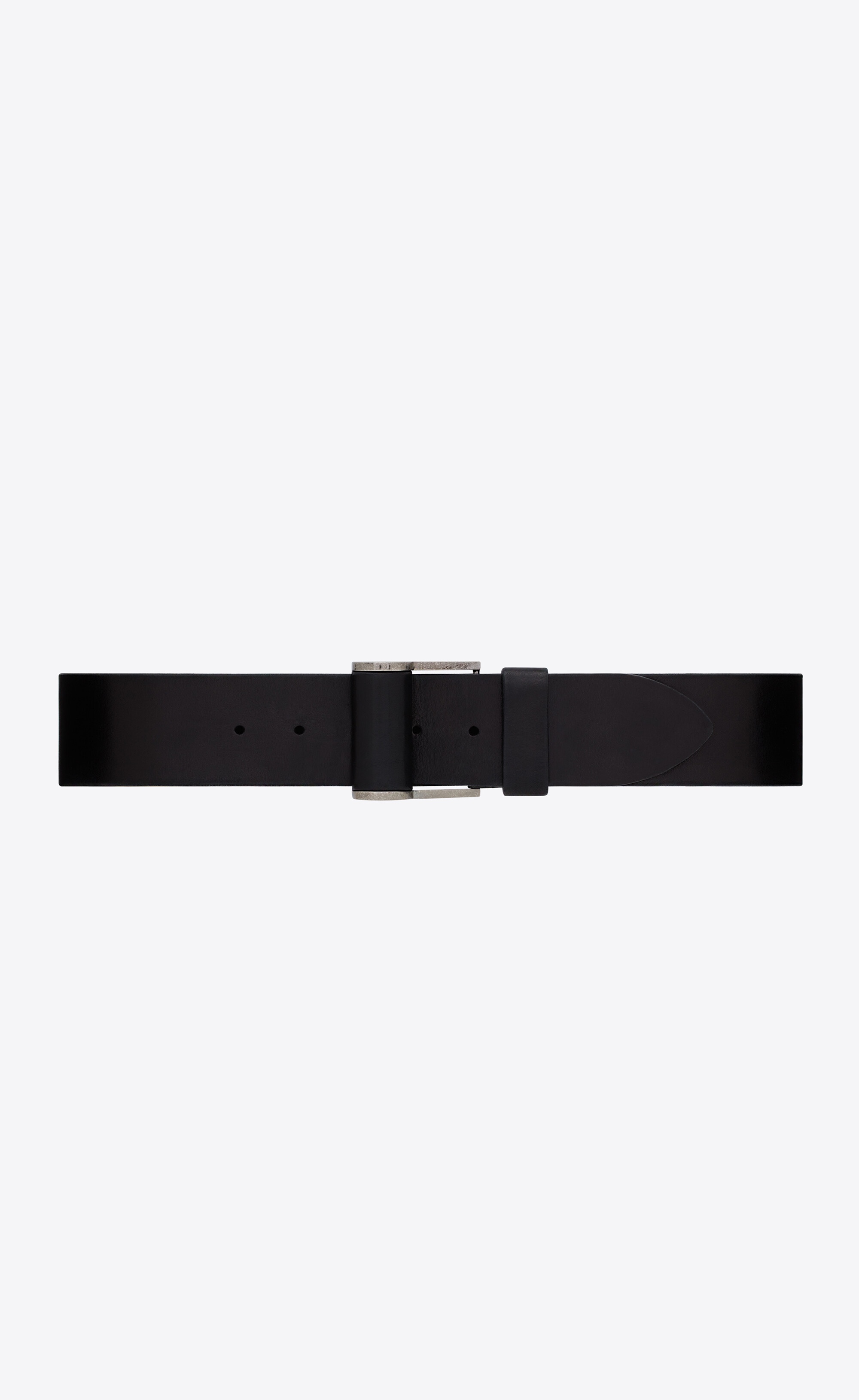 corset belt with covered buckle in vegetable-tanned leather - 1