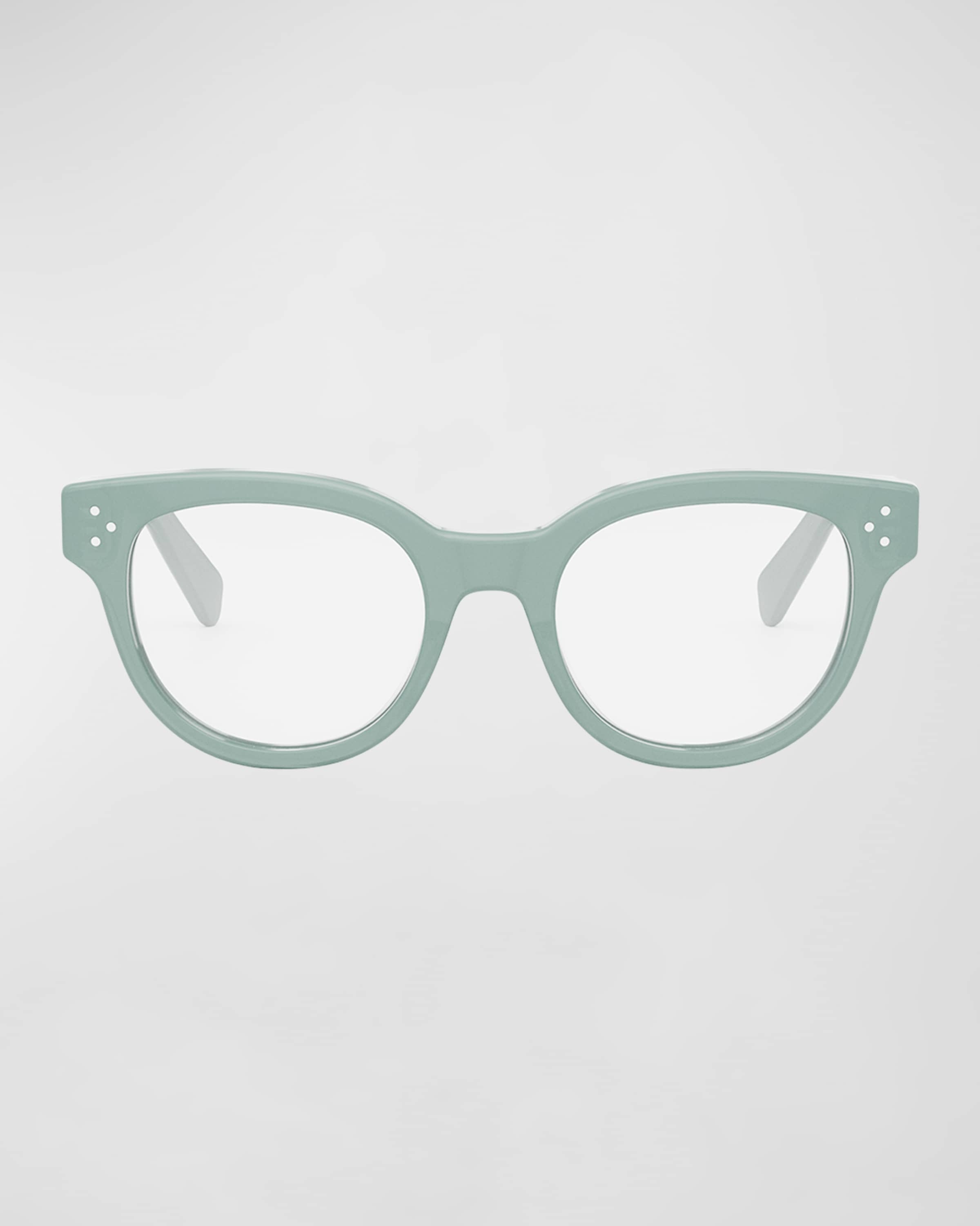 Bold 3 Dots Acetate Round Glasses - 4