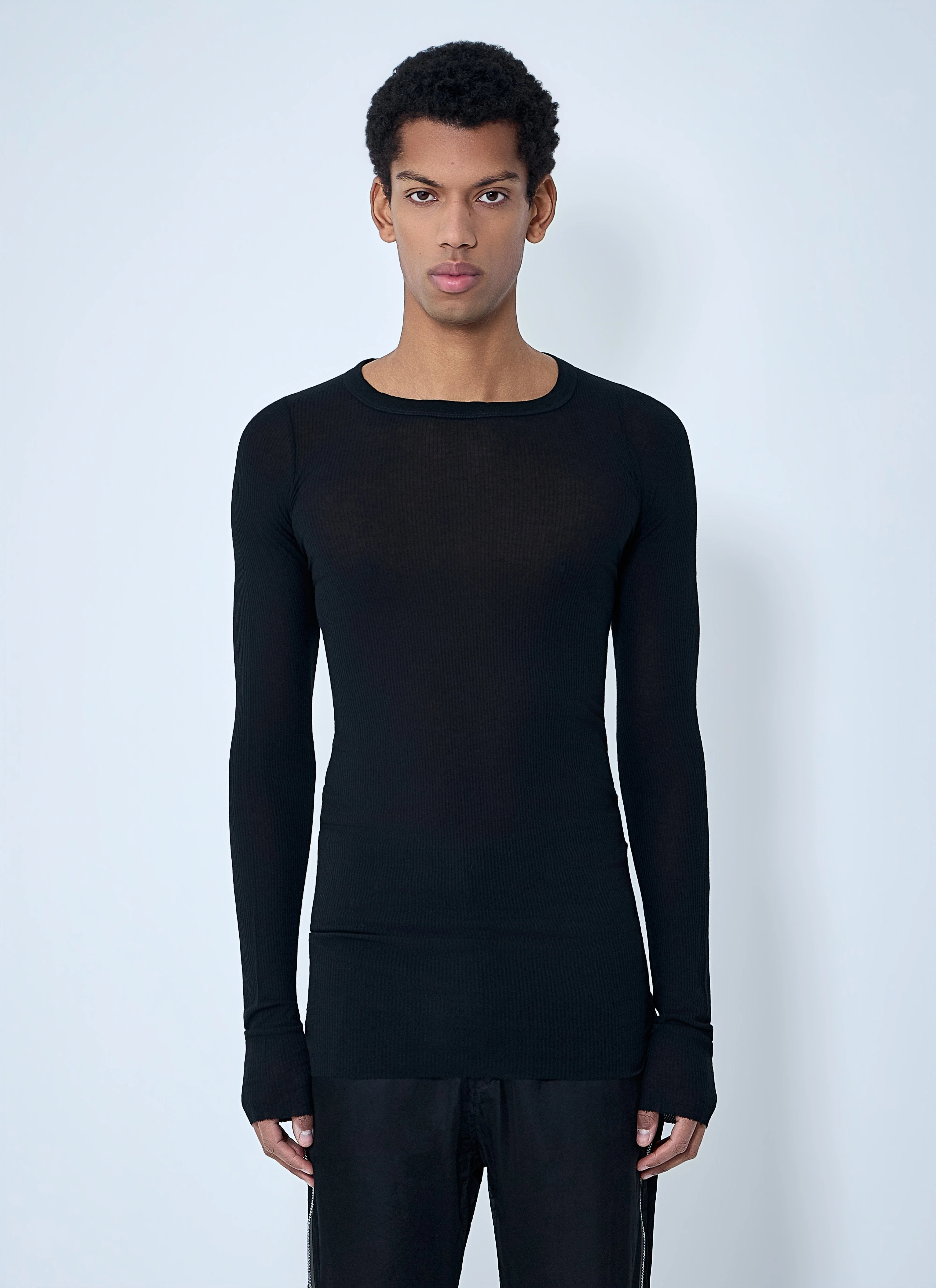 Rick Owens Men Ribbed Long Sleeve Top - 1
