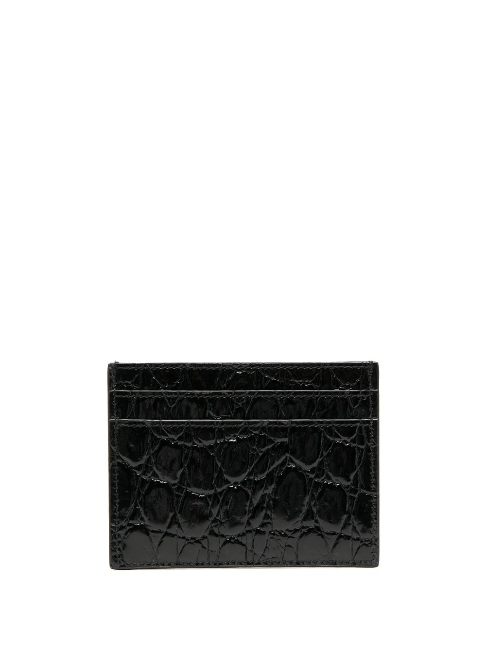 tiny Monogram crocodile-embossed cardholder - 2