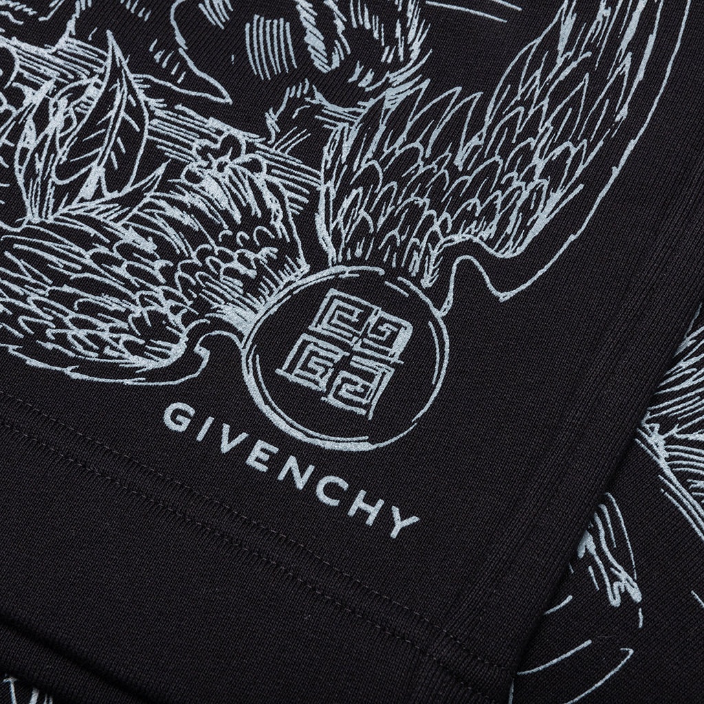 WOLF PRINT BOARD SHORTS - BLACK - 5