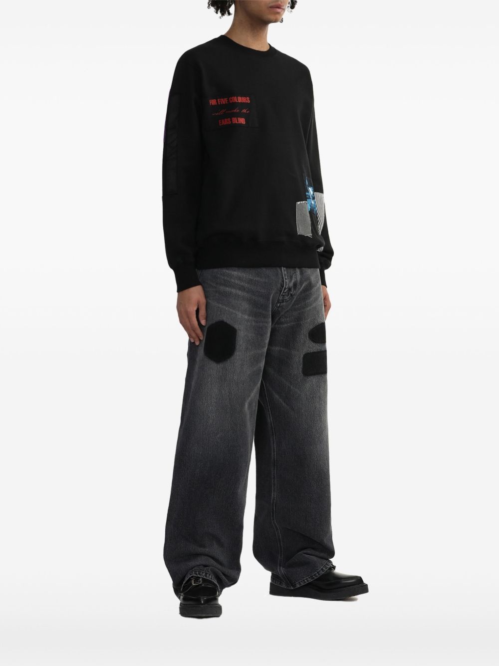 patch-detail sweatshirt - 2