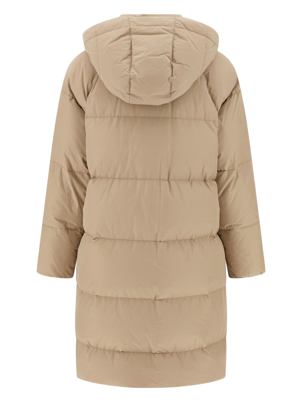 quilted hooded down coat - 2