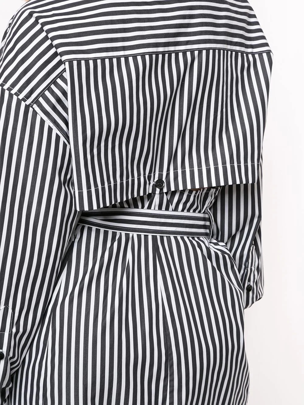 striped wrap shirt dress - 5