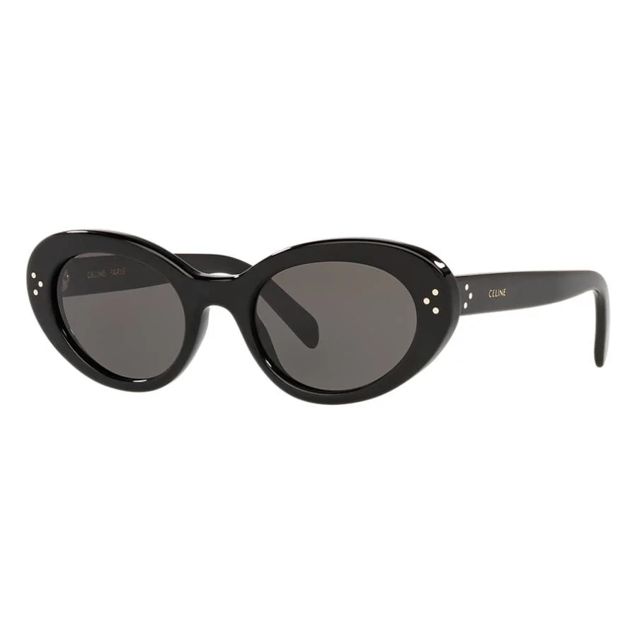 Celine Bold 3 Dots Grey Oval Ladies Sunglasses CL40193I 01A 53 - 1