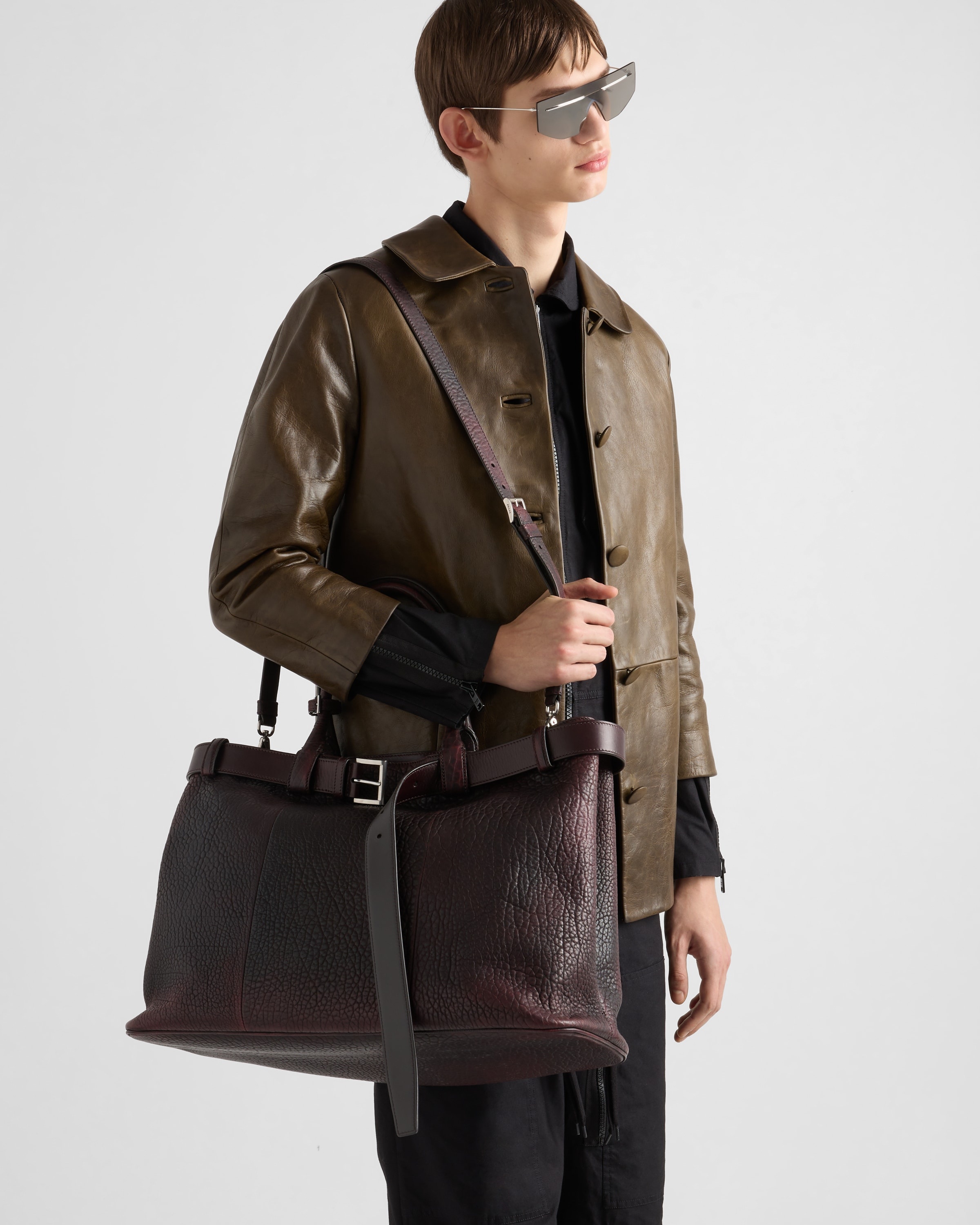 Prada Buckle nappa leather bag - 8