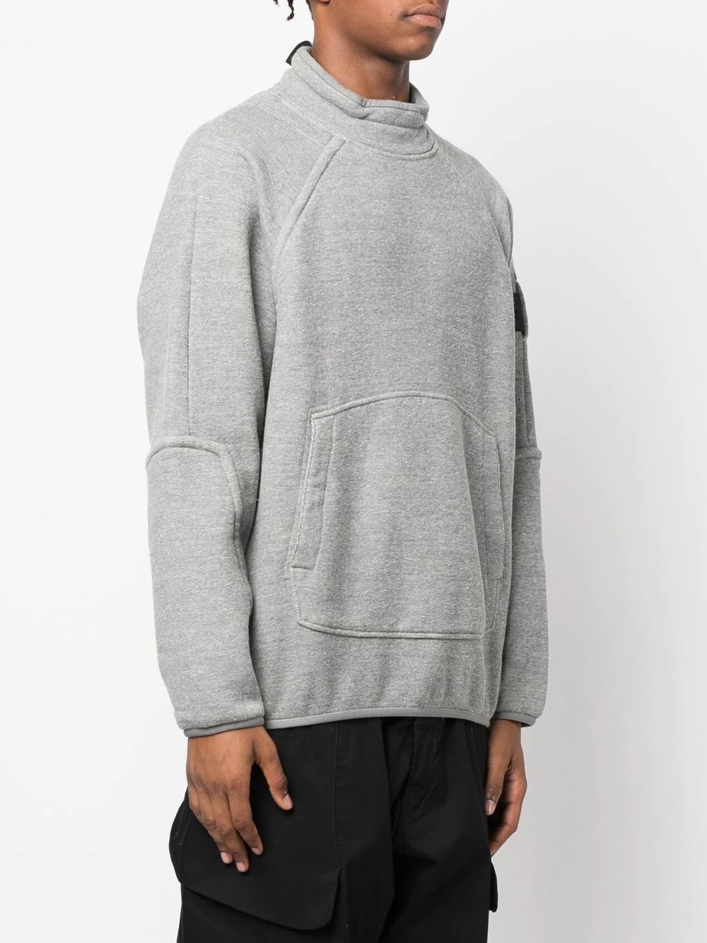 Compass-patch funnel-neck sweatshirt - 3