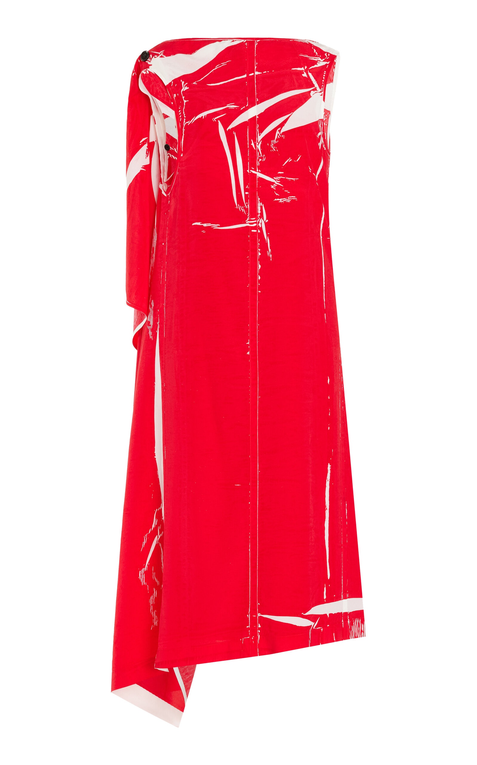 Ondine Printed Silk Midi Dress red - 1