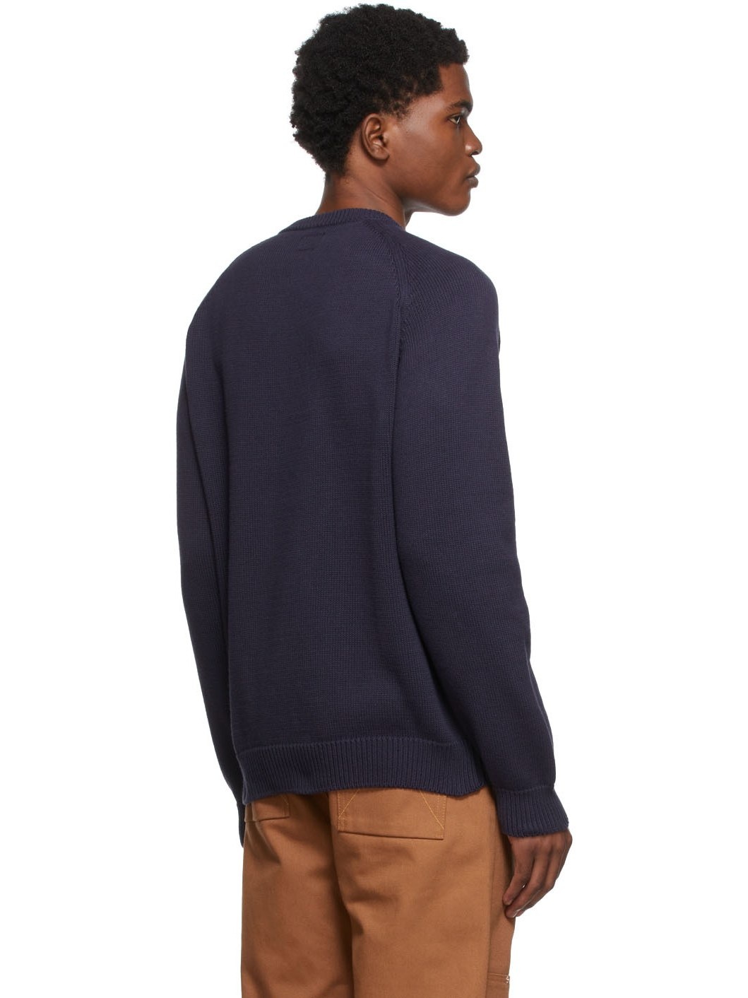 Noah Navy Cotton Sweater | REVERSIBLE