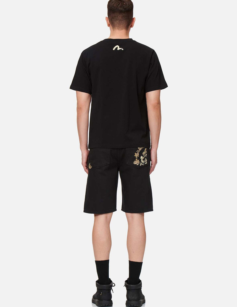 Hannya Skull Embroidered Denim Shorts 5