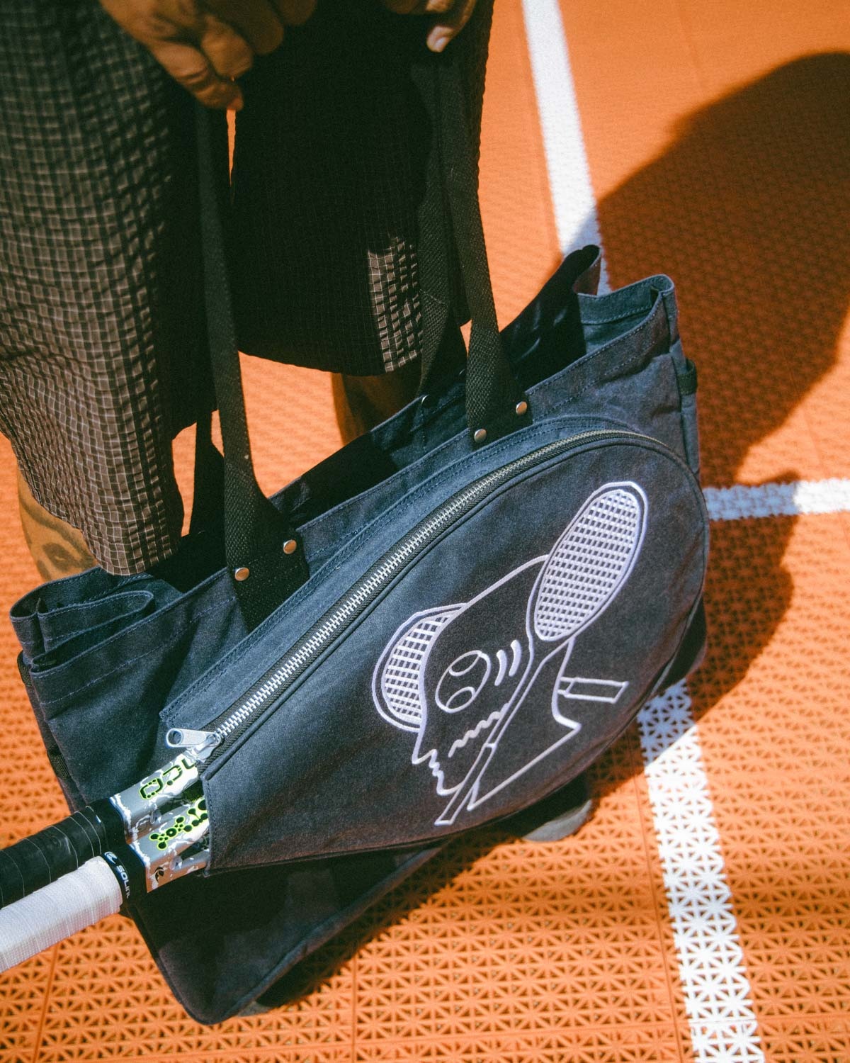 Brain Dead Equipment Waxed Canvas Tennis Tote - Navy - 6