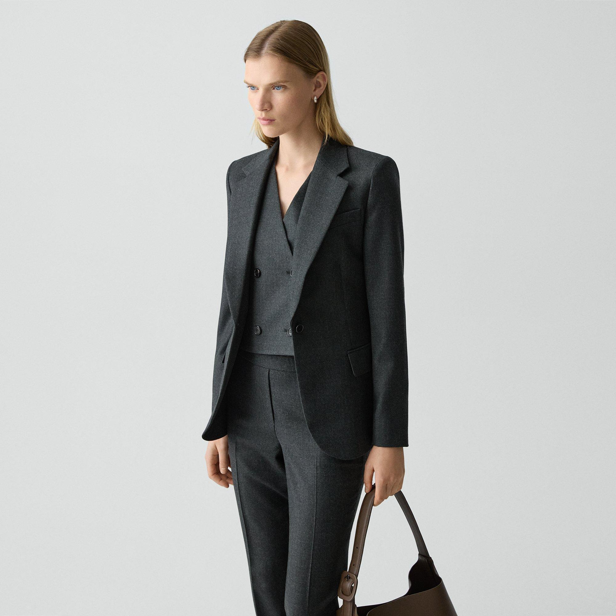 Lynnia Blazer in Sleek Flannel - 3
