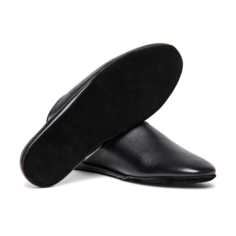 Men’s black leather slipper 3