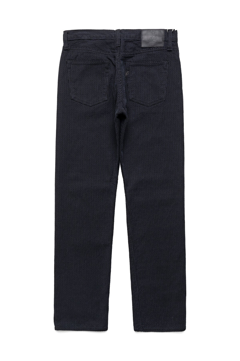 Pure Blue Japan 1170-1-BK Sashiko 5P Pants Loose Fit - Grey x Black outlook