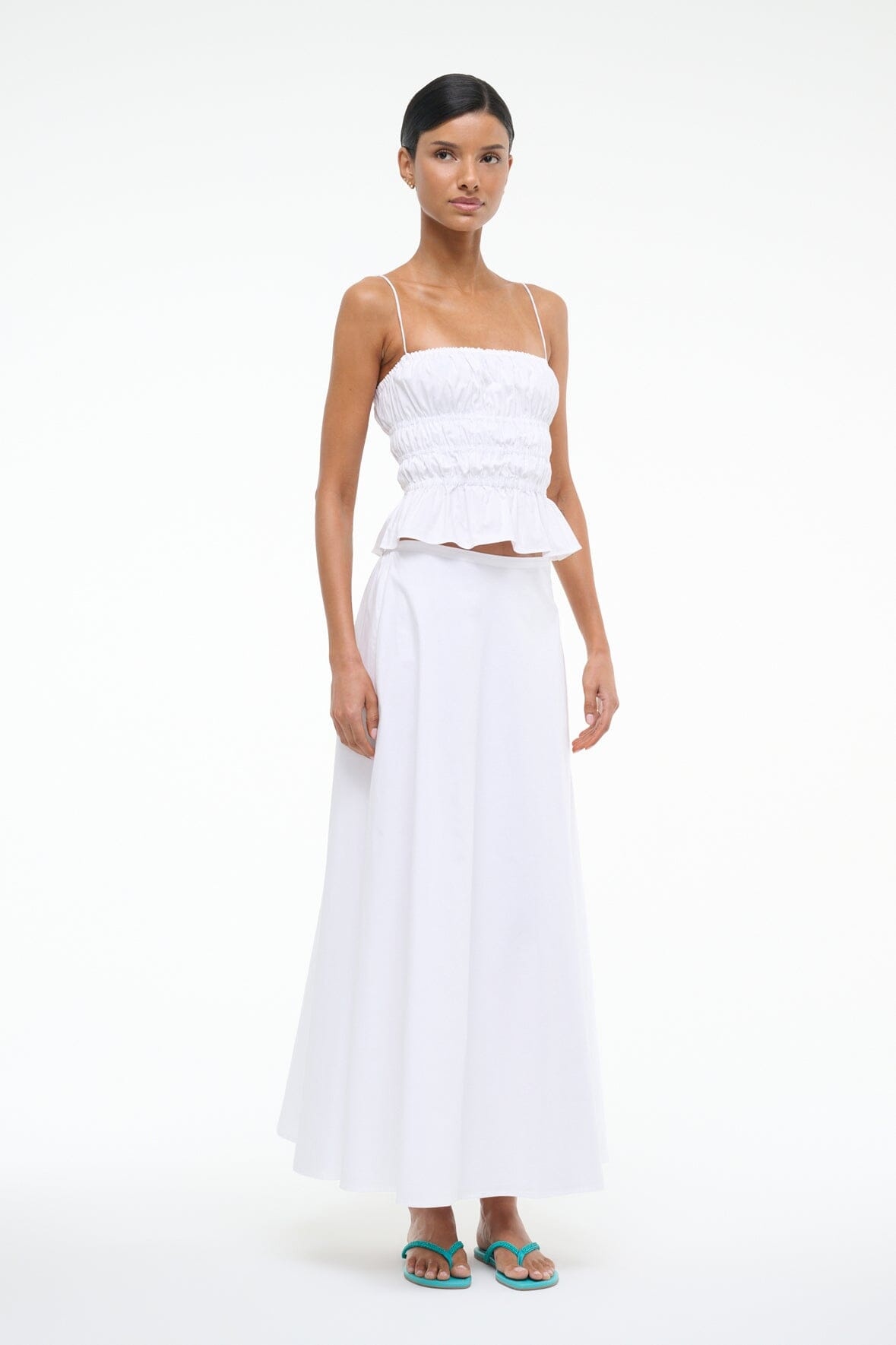 STAUD AXEL SKIRT WHITE - 4