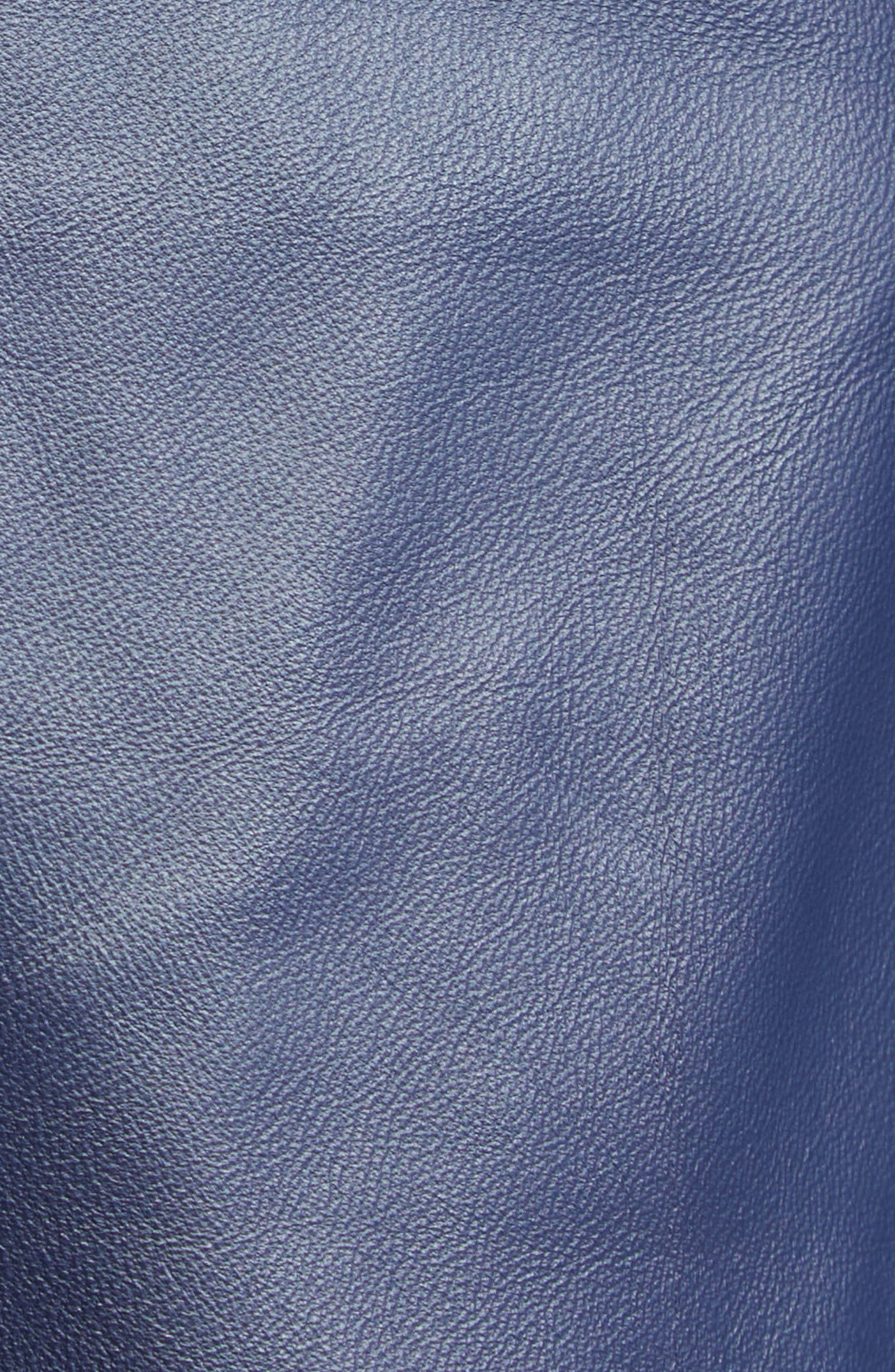Marni Pleated Leather Shorts in Blue at Nordstrom - 7