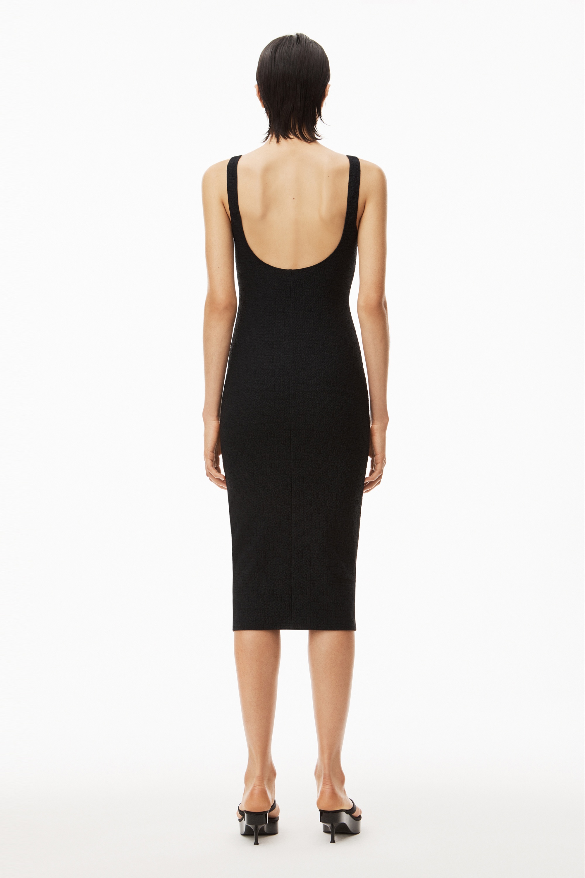 CAMI DRESS IN TEXTURED JACQUARD JERSEY - 5