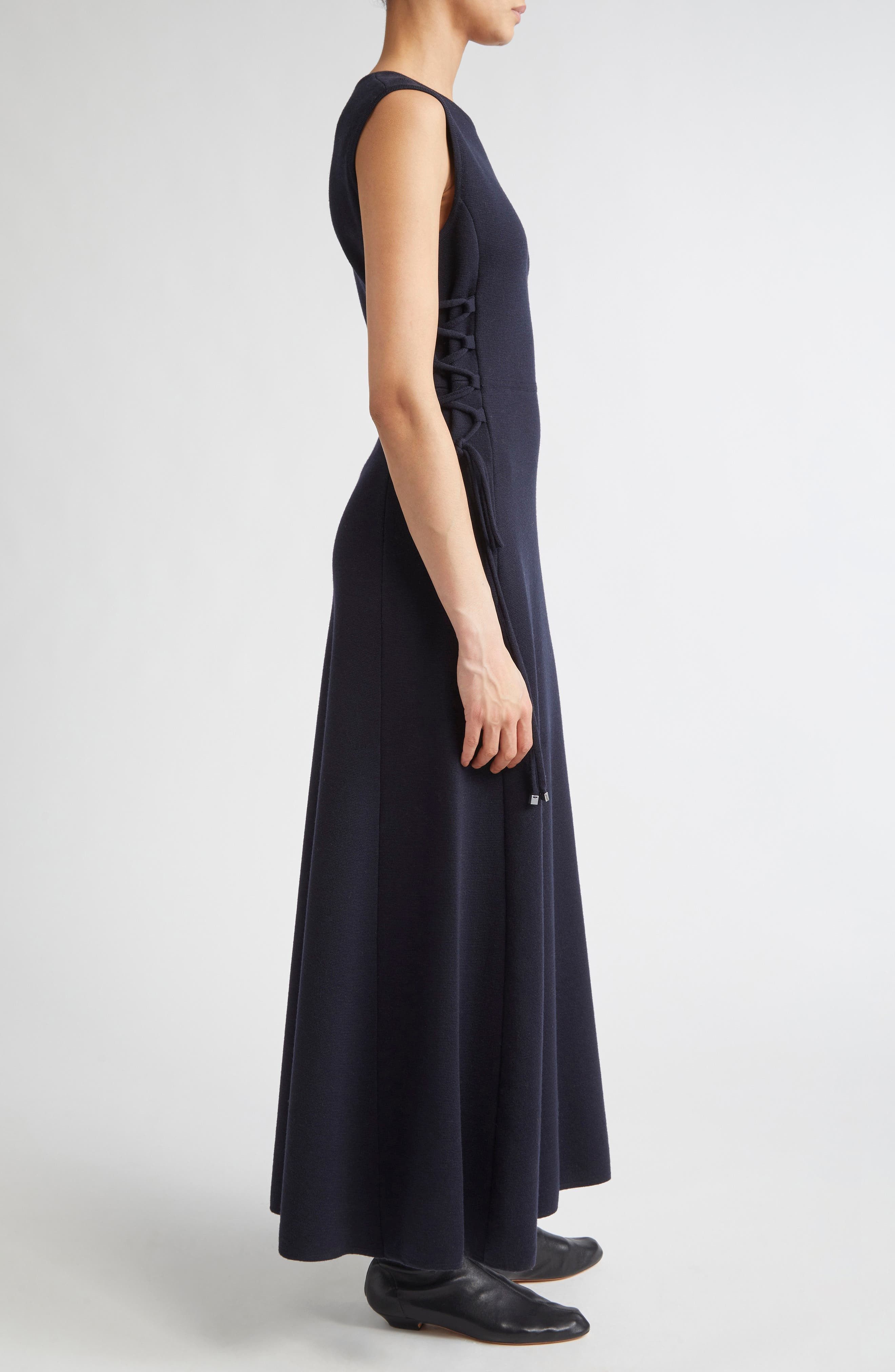 Max Mara Delfi Wool Knit Midi Dress in Ultramarine at Nordstrom - 3