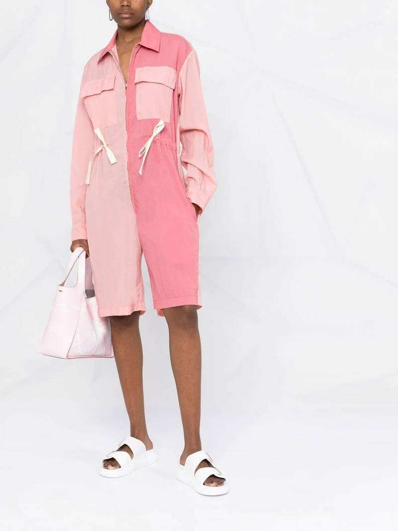Stella McCartney colour-block drawstring playsuit outlook