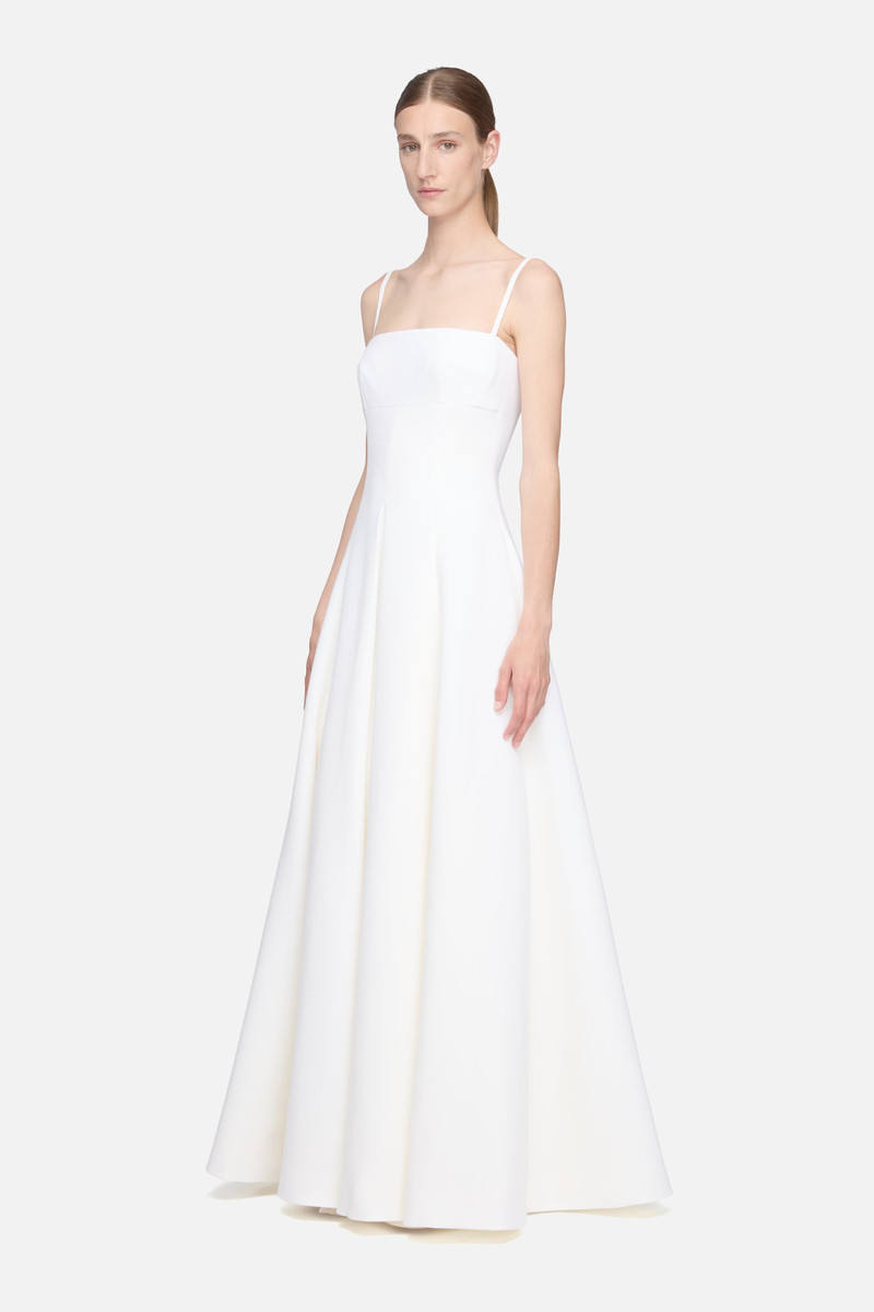 EMILIA WICKSTEAD Oceana Dress in Ivory Single Wool Crepe outlook