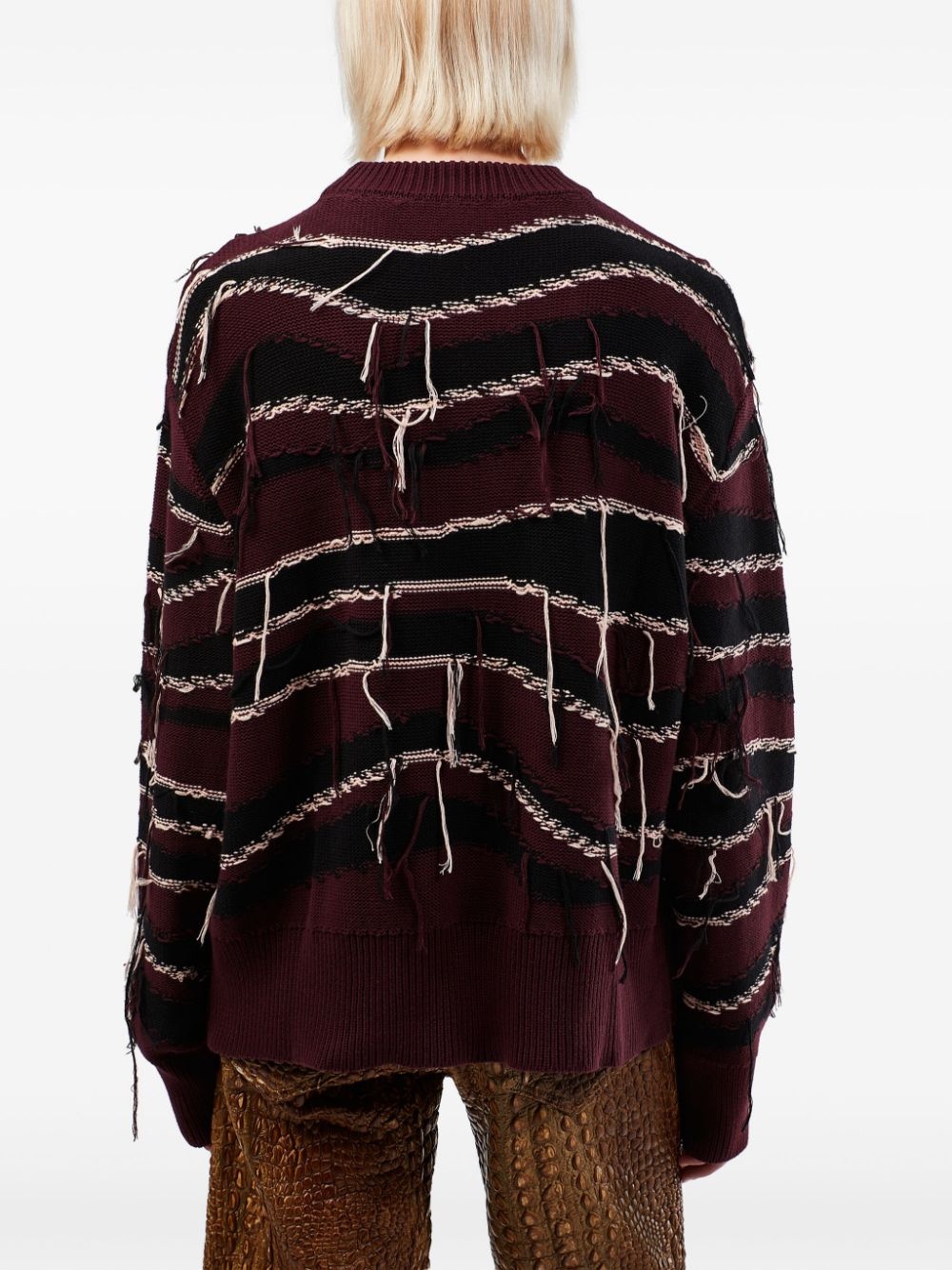 distressed knit sweater - 5