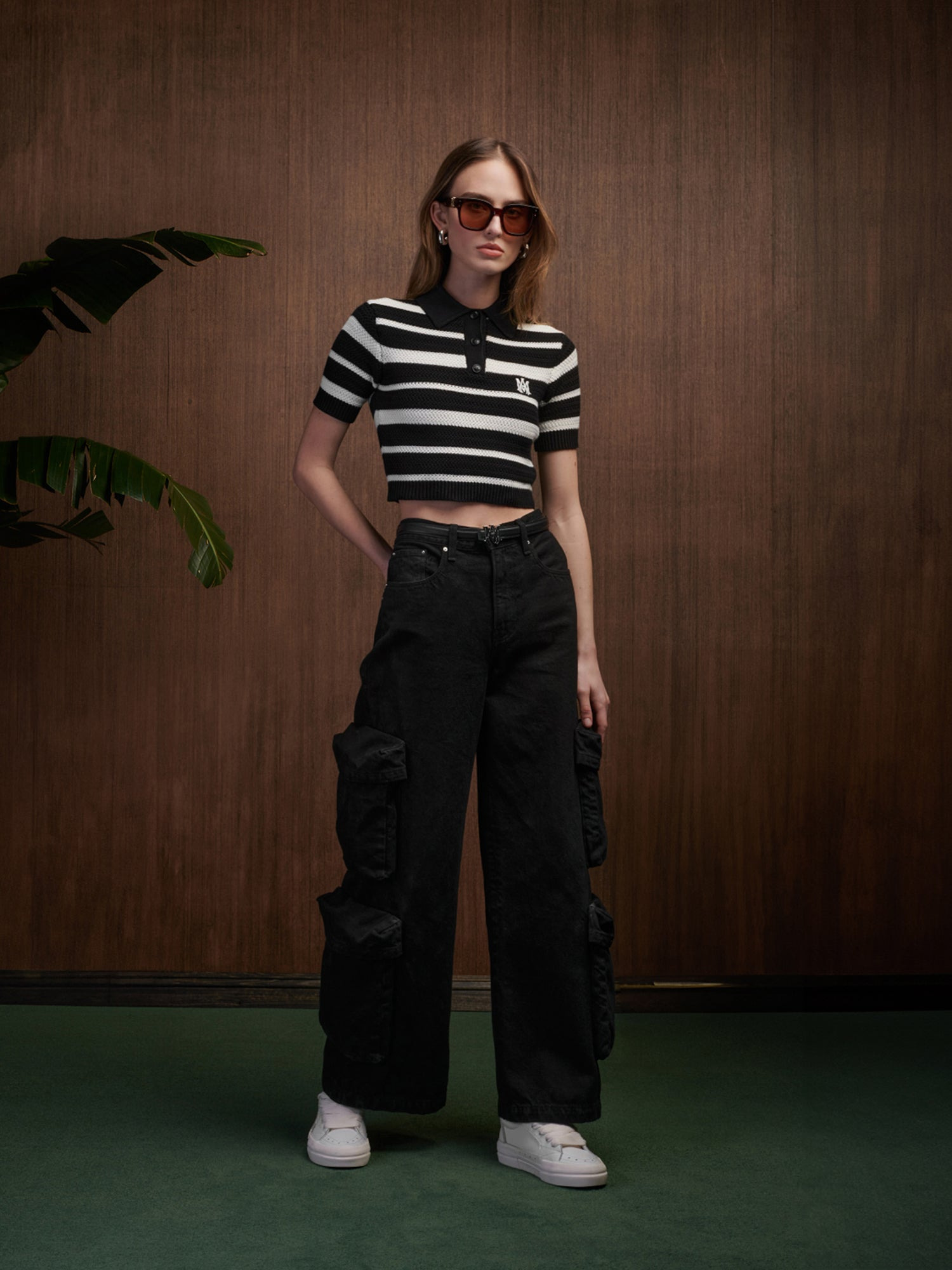 WOMEN'S MA STRIPED POLO - 3