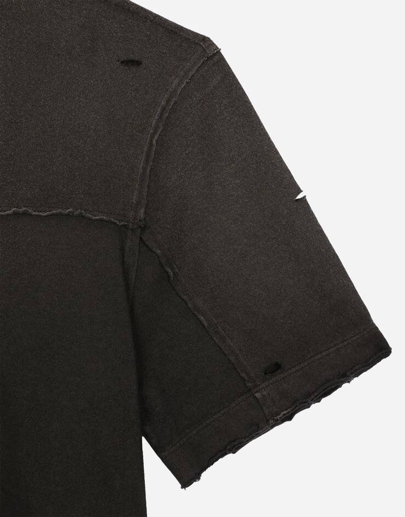 Cotton round-neck T-shirt with Re-Edition patch 5