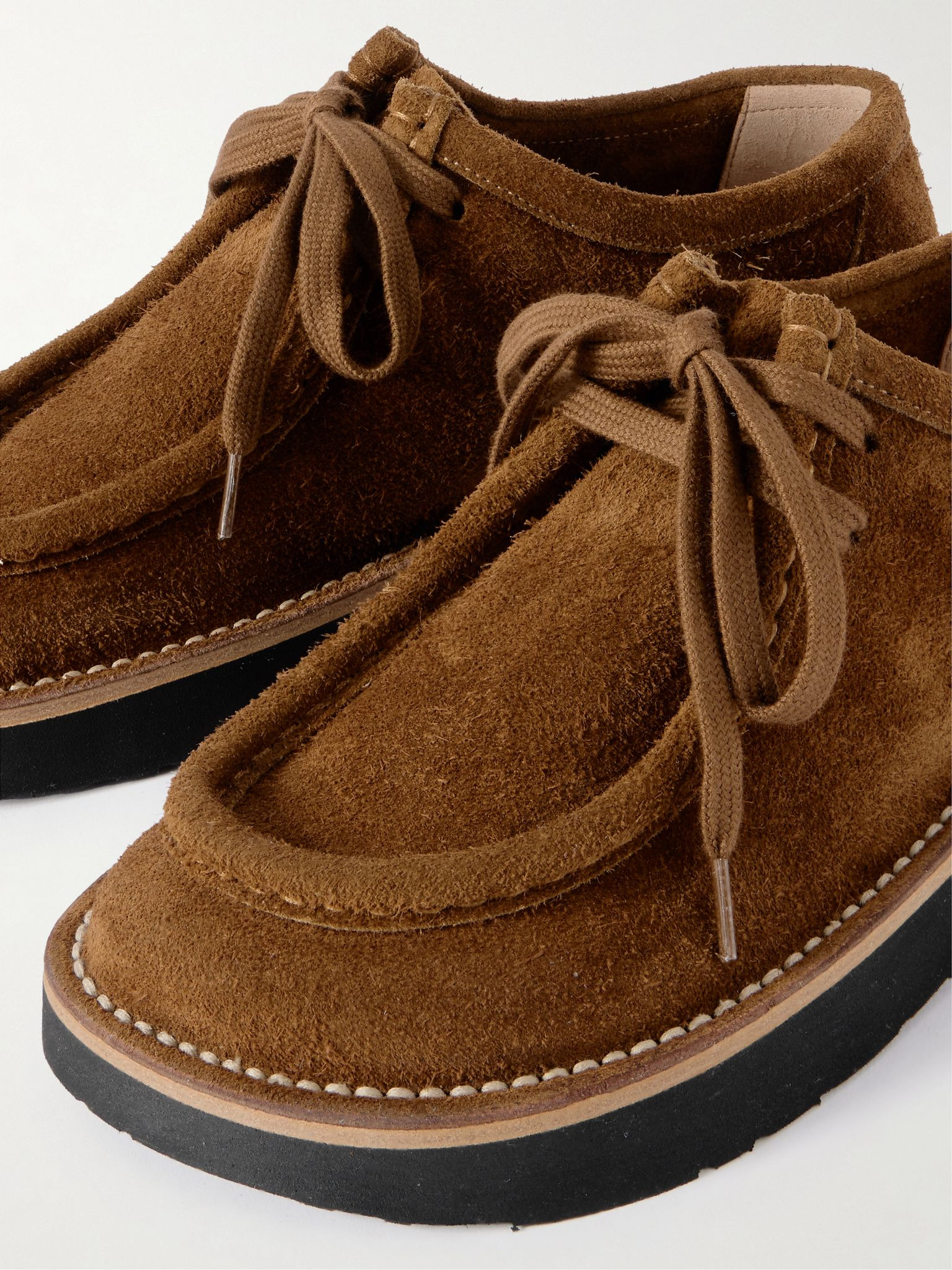 Faro brushed-suede loafers Brown - 4