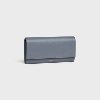 CELINE LARGE FLAP WALLET IN GRAINED CALFSKIN outlook