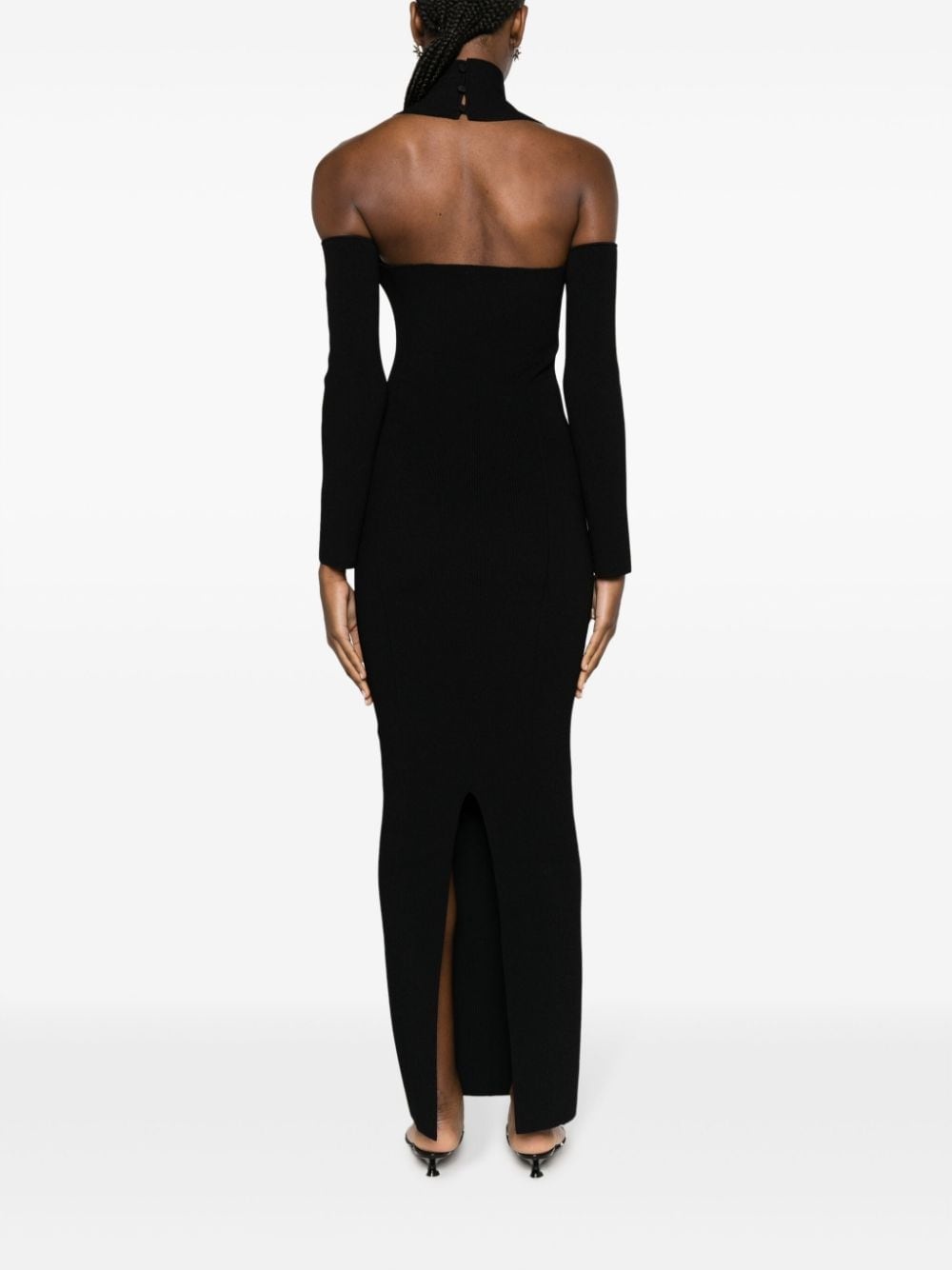 Sutton halterneck cold-shoulder dress - 4