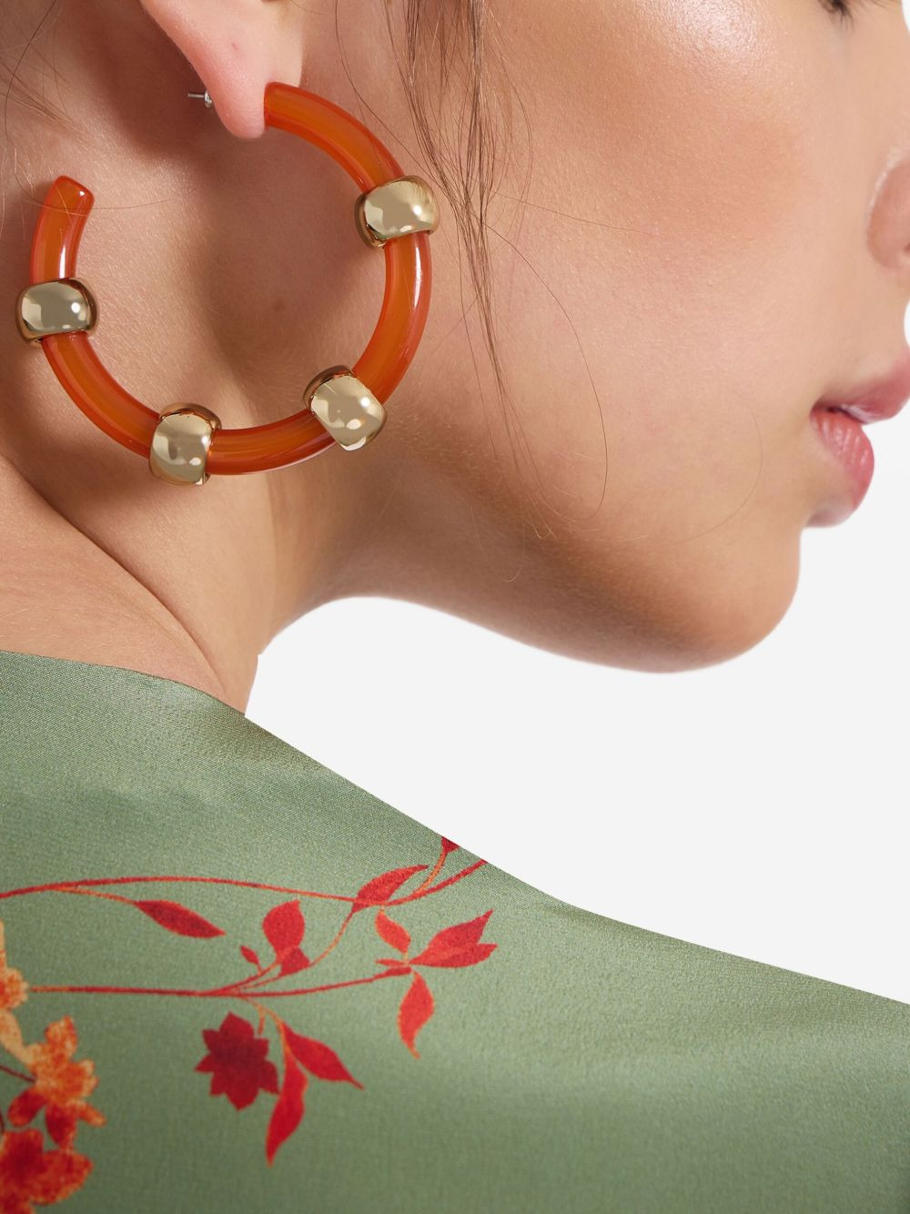 studded hoop earrings - 2