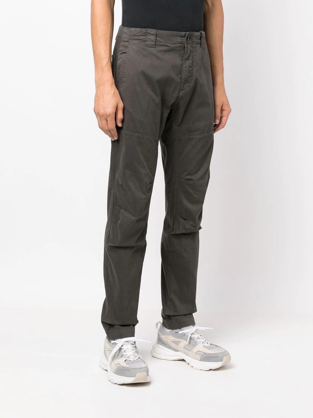 slim-cut mid-rise trousers - 3