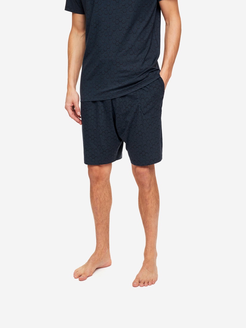 Men's Lounge Shorts London 6 Micro Modal Stretch Navy - 5