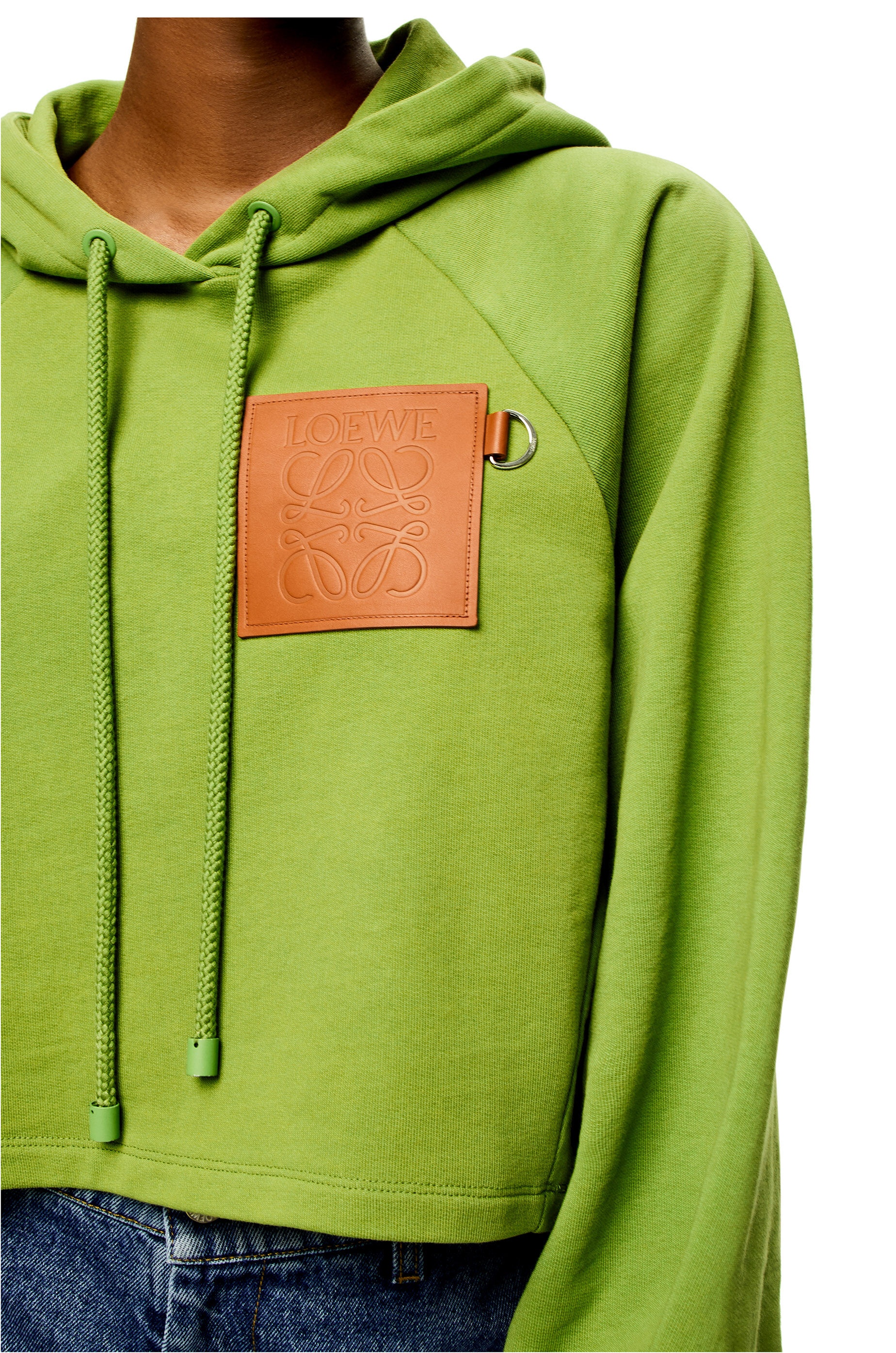 Anagram cropped hoodie in cotton - 5