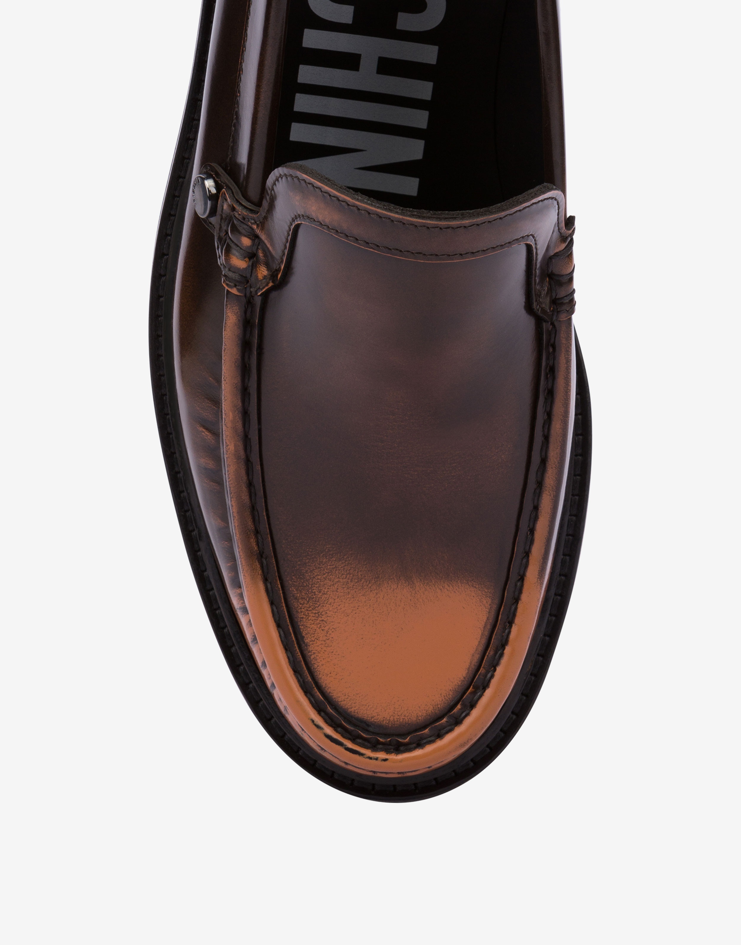 COLLEGE GRADIENT-EFFECT CALFSKIN LOAFERS - 4