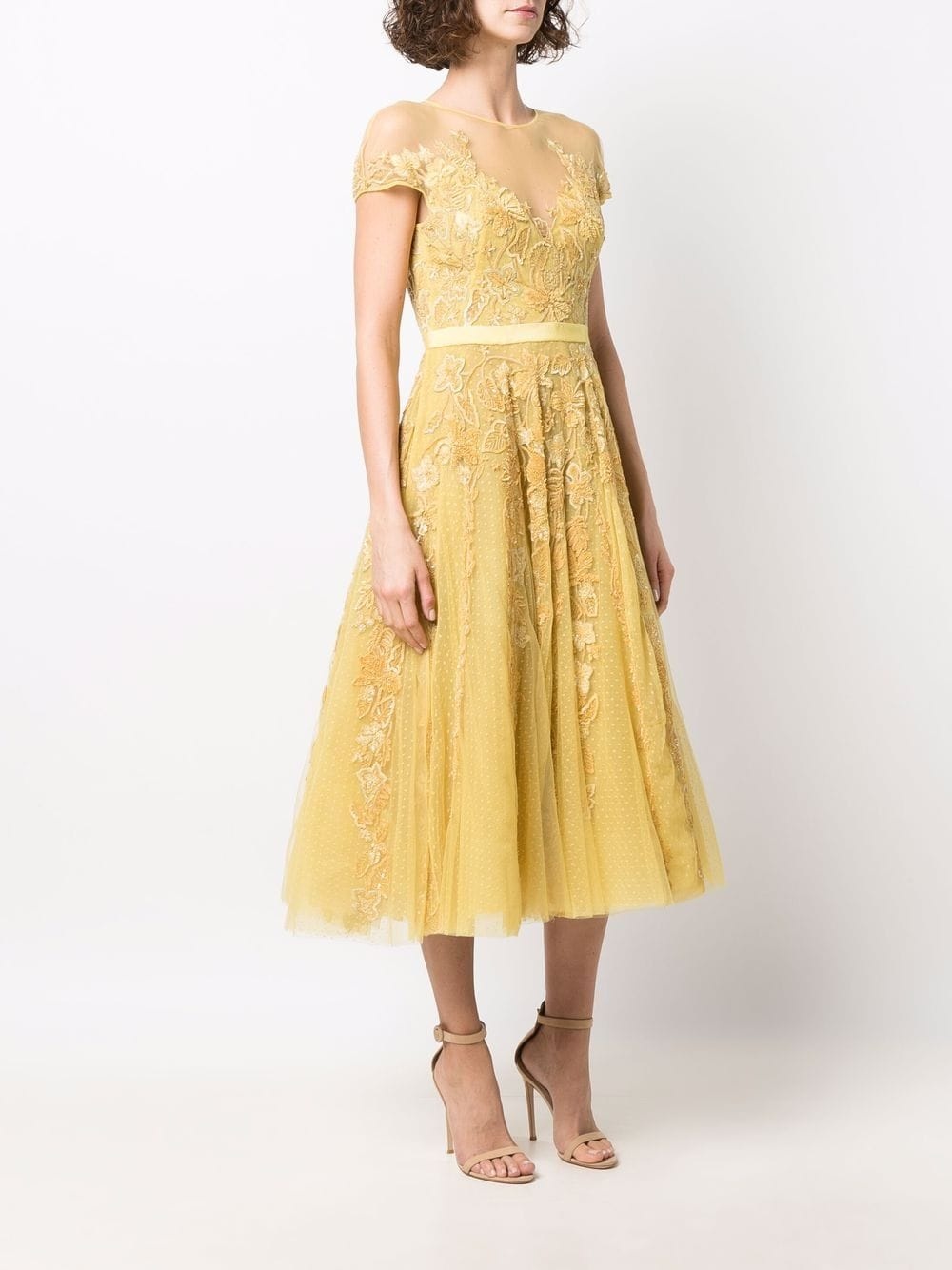 embroidered midi dress - 3