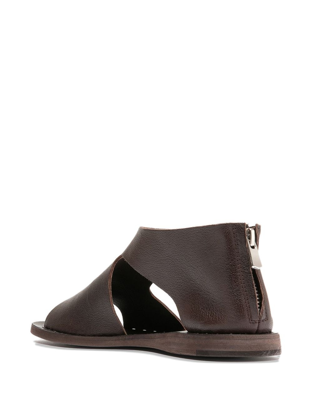 leather zip-fastening sandals - 5