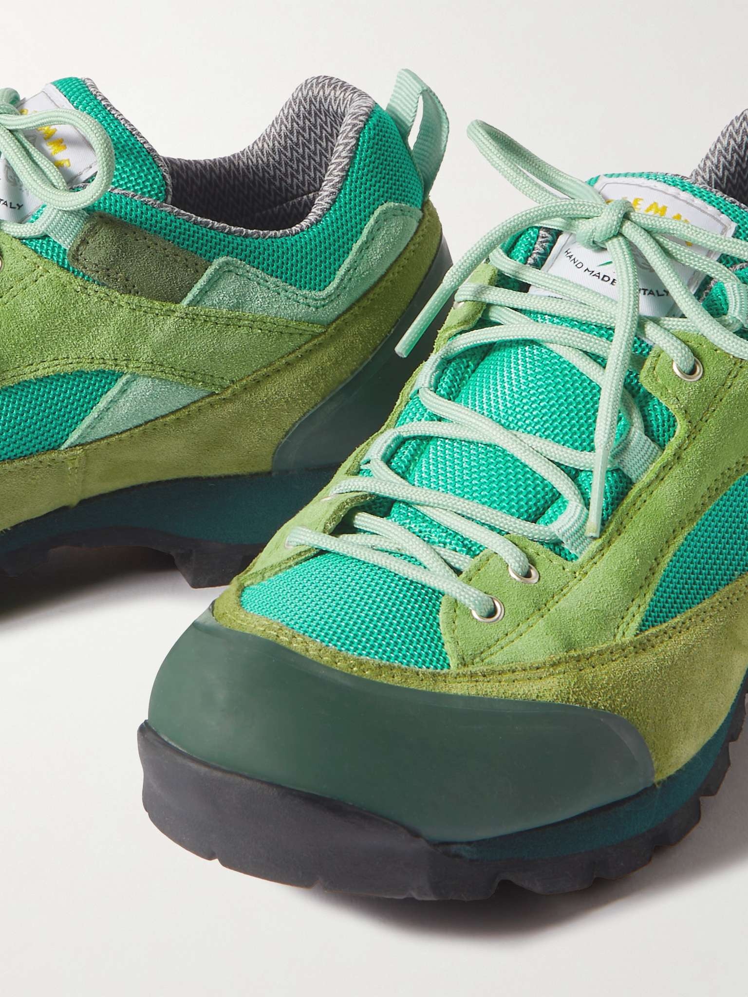 Grappa Rubber-Trimmed Suede and Mesh Sneakers - 6
