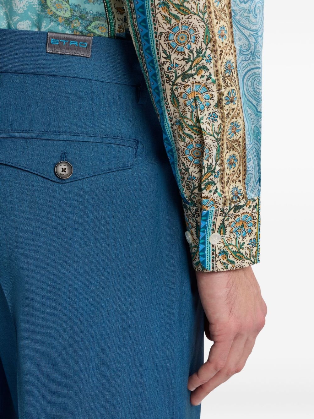 wool straight-leg trousers - 4