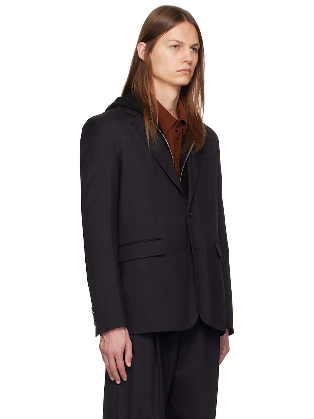 Black Twill Blazer - 2