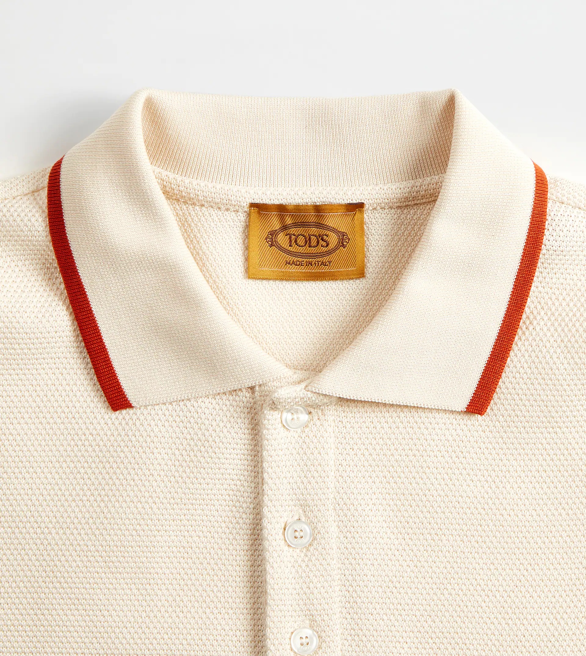 POLO SHIRT IN JACQUARD COTTON - BEIGE - 6