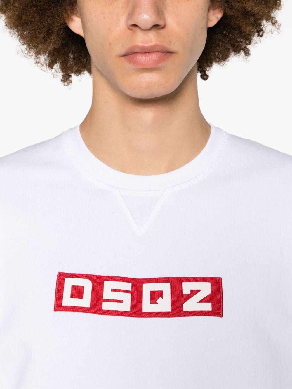logo-patch cotton sweatshirt - 5