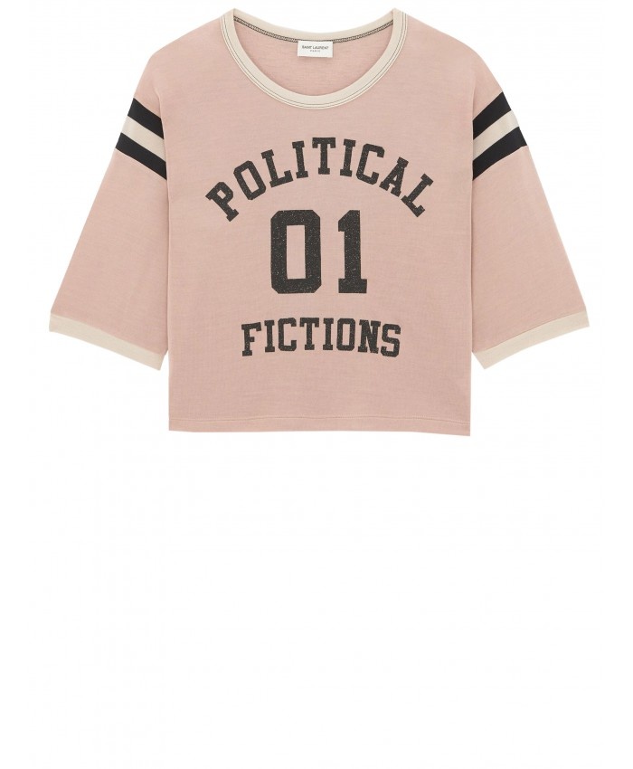 Political Fictions cropped t-shirt - 1